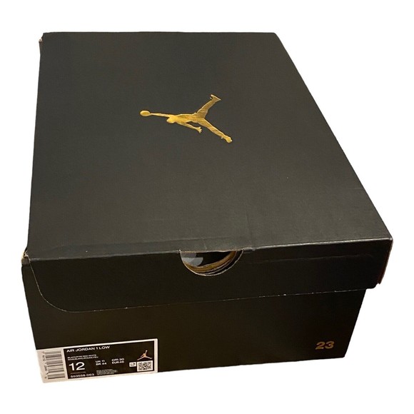 Nike Air Jordan 1 Low White Toe Shoes Black Fire Red 553558-063 Men's NEW - Picture 5 of 6